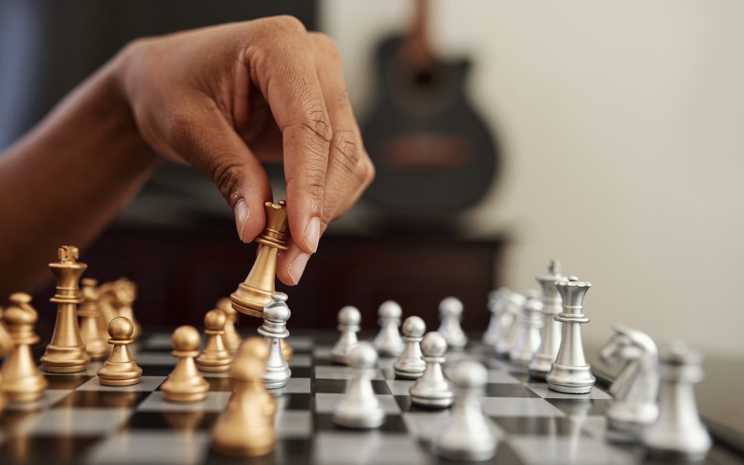 Close-up image of chess